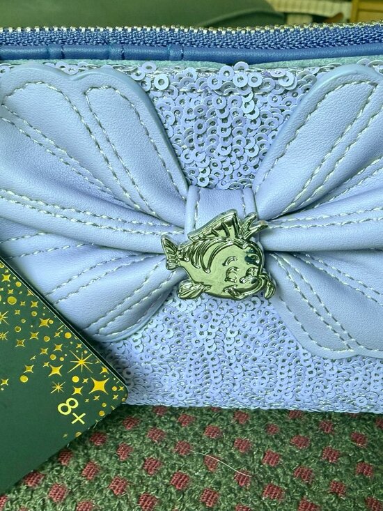 Loungefly Disney Little Mermaid Ariel Sequin Flap Wallet NWT Retired Series main image 5